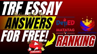 FREE SAMPLE ESSAY FOR ACTUAL TRF SY 2024 2025 🍎 NATIONWIDE DEPED RANKING TEACHER 1 [upl. by Nereids]