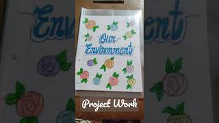 OUR ENVIRONMENT SCHOOL PROJECT WORK Environment Science ProjectAssignment Work File Front Page [upl. by Eelram]