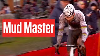 Mathieu Van Der Poel Dominates 6 Wins In A Row In Azencross Mud [upl. by Arehsat781]