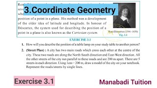 9th class maths Chapter 3👩‍🏫Coordinate Geometry 💁‍♀️Exercise 31with notes [upl. by Linskey453]