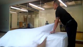 Standard Bed Making In Housekeeping 3 sheets in under 5 minutes TESDA Competency Assesment NC2 [upl. by Sirrep]