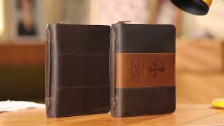 Polare Full Grain Leather Bible Case Book Protective Holder Bible Cover Church Bag [upl. by Rexford]