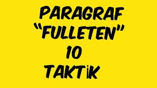 Paragraf “FULLETEN” 10 TAKTİK [upl. by Keely]