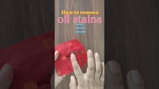 How to remove oil stain from clothes using talcum powder howto removeoilytshortsshortsvideo [upl. by Magocsi]