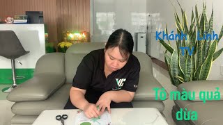 Khánh Linh TV  Tô màu quả dừa [upl. by Agosto741]