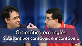 Substantivos contáveis e incontáveis  Aula de inglês [upl. by Benedix]