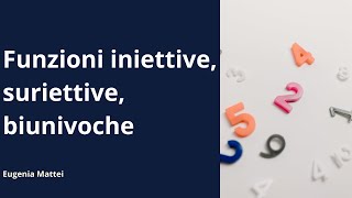 Come stabilire se una funzioni è iniettiva suriettiva biunivoca [upl. by Sualokcin]