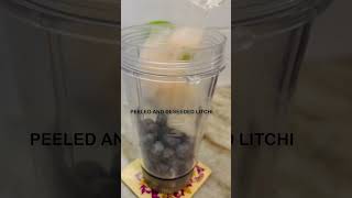 Sugar free litchi fusion litchi blueberry coconut summerdrink beattheheat healthy sugarfree [upl. by Aihsekal]