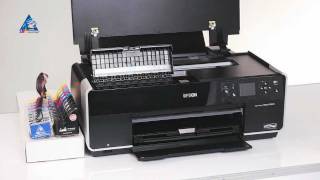 How to install CISS for Epson Stylus Photo R3000 printer from INKSYSTEM Tutorial [upl. by Calla]