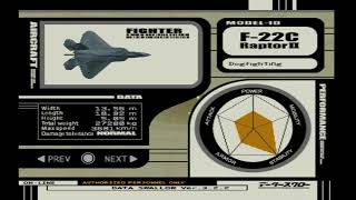 Ace Combat 3  Free Mission Play  F22C Raptor II [upl. by Dulcle]