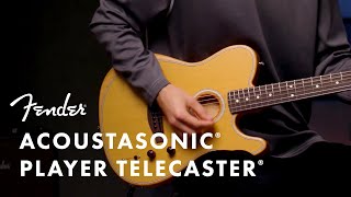 Exploring the Fender Acoustasonic Player Telecaster  Acoustasonic Player Telecaster  Fender [upl. by Kinnard]