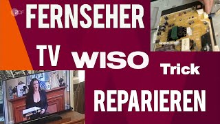 Fernseher reparieren ZDF Wiso TV Trick Test Reparaturservice TV repair [upl. by Riamo635]