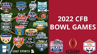 College Football Bowl Games 202223 Schedule Tracker Matchups Dates amp Times For All 41 Bowls [upl. by Miah]