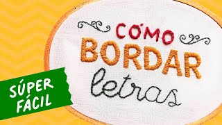 Puntos BÁSICOS para BORDAR LETRAS🧵 A Mano ✋  PASO A PASO [upl. by Yraillih826]