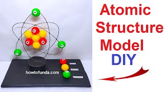 Atomic Structure Model Making 3d  DIY for science project  howtofunda  class 9  class 11 [upl. by Hiett]