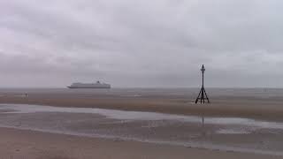 Cunards Queen Anne Cruise Ship Arriving Into Liverpool [upl. by Lune436]