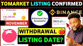 Tomarket Airdrop Listing Date  Things i learnt from shared Token [upl. by Siseneg]