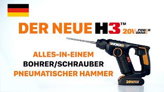 WORX WX394 H3 Bohrhammer DE [upl. by Attenal]