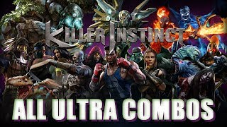 Killer Instinct All Ultra Combos Season 1 2 and 3 Plus Bonus Characters [upl. by Nalahs318]