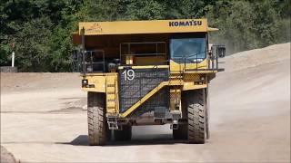 Komatsu HD785 trucks hauling overburden to the dump at Mount Iron  Erzberg [upl. by Gnilyam]