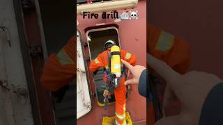 Ship Fire drill training☠️🛳️👨🏻‍🚒 explore shipping drill seaman [upl. by Suki699]