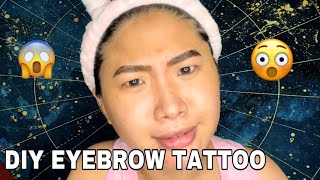 DIY EYEBROW TATTOO  65php LANG kilayislife [upl. by Yelhs]