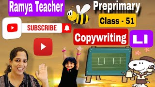 Lesson  51 Copy writing quot Letter  L l quot Preprimary class english education [upl. by Mancino125]