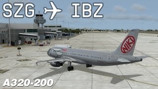 P3D v3 Salzburg to Ibiza  NLY2382  NIKI  Aerosoft Airbus A320  IVAO [upl. by Gaw]