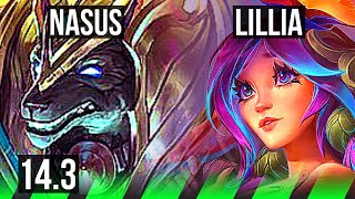 NASUS vs LILLIA JNG  500 games  BR Diamond  143 [upl. by Defant]