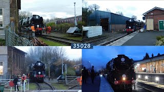 35028 Clan Line at the Yeovil Railway Centre  4th December 2024 [upl. by Ynitsed]