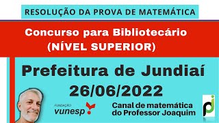 QUESTÃO 18  CONCURSO PARA BIBLIOTECÁRIO DE JUNDIAÍ  26062022 NÍVEL SUPERIOR [upl. by Nivram]