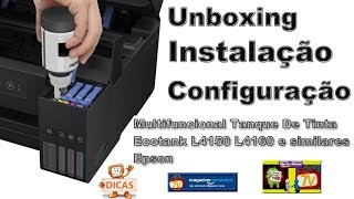 Impressora Multifuncional Epson L4150 L4160 Ecotank  UnboxingInstalação e Configuração [upl. by Ardnuas535]