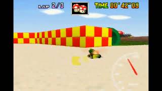 Mario Kart 64 Mario Raceway 3lap 113quot42 NTSC [upl. by Juxon]