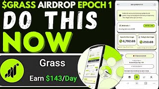 GRASS Airdrop Epoch 1 Update Do This Now To Withdraw GRASS Tokens [upl. by Lomaj636]