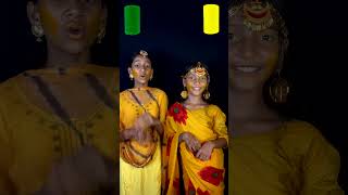 Behan Ki Haldi🌼 💛 Vs Didi Ki Haldi🌼 💛 Look👰 Challenge🎈shorts ytshorts funnyshorts shaadi haldi [upl. by Irme956]