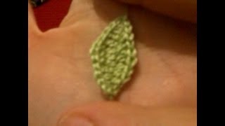 Foglia alluncinetto facilissima  Super easy crochet leaf tutorial [upl. by Ecirtael435]