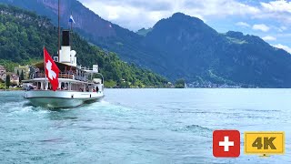 Switzerland Lake Lucerne Catching A Boat Cruise To Weggis  4K [upl. by Iorio170]