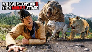 TOP 50 BRUTAL ANIMAL ATTACKS in RDR2 [upl. by Dimitry386]