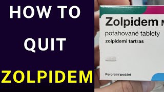 How to Quit Zolpidem Safely [upl. by Nhabois383]