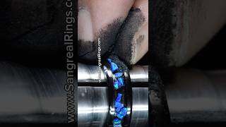 Making an ocean opal ring opaljewellry opal opalring sangrealrings jewelry [upl. by Nemra85]