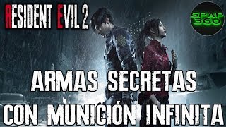 Resident Evil 2 Remake  Armas secretas con munición infinita Samurai Edge y Ametralladora [upl. by Theodosia932]