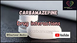 Carbamazepine  Drug interactions  CNS pharmacology emotionalmedico [upl. by Aidnis43]