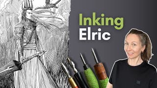 How to Render Elric of Melniboné in Pen and Ink [upl. by Binnie564]