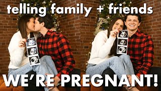 telling family and friends were pregnant  pregnancy announcement ♡ [upl. by Harman]