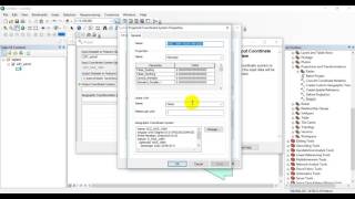 Arc Toolbox 9  From Geographic to Projected Coordinate System project [upl. by Llatsyrk]