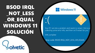 BSOD IRQLNOTLESSOREQUAL Windows 11 ✔️ SOLUCION [upl. by Gobert]