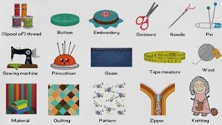 Handicraft Vocabulary Words List  English Vocabulary [upl. by Kalil602]