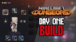 Minecraft Dungeons My Day 1 Build [upl. by Retnyw]