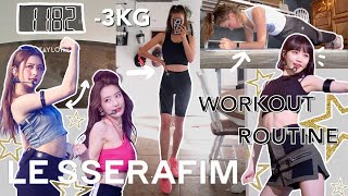 i tried LE SSERAFIM VERY INTENSE workout routine for 7 DAYS  almost PASSED OUT [upl. by Priscilla]