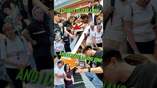 With 2 NOTES this guy created a Piano Song on a Public Piano😱🎹 publicpiano reaction piano music [upl. by Joacimah565]